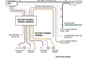 factory wiring harness color vw radio wiring diagram diagram with labeled components and explanations