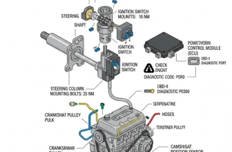ford ignition lock cylinder diagram diagram with labeled components and explanations
