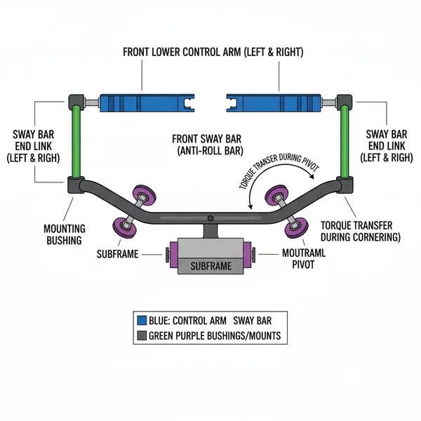 front sway bar link diagram diagram with labeled components and explanations