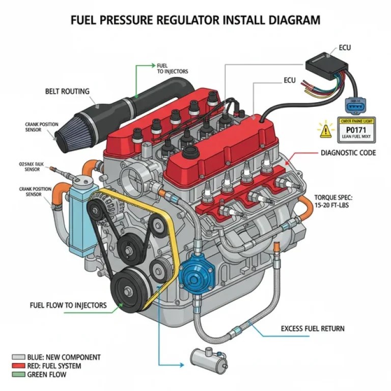 fuel pressure regulator install diagram diagram with labeled components and explanations