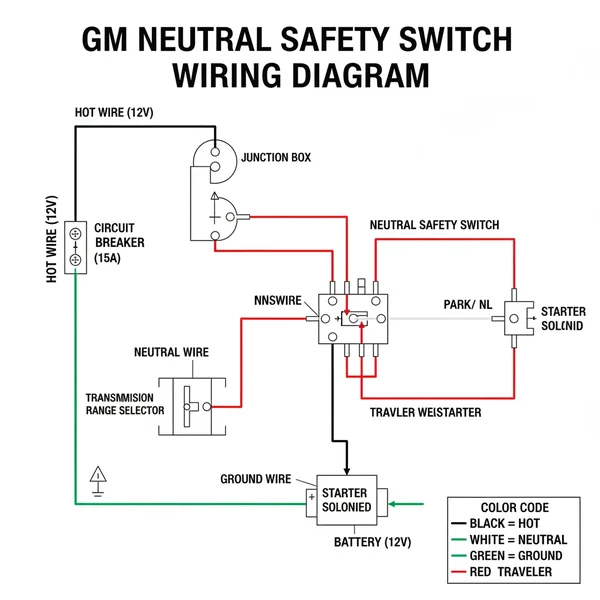 gm neutral safety switch wiring diagram diagram with labeled components and explanations