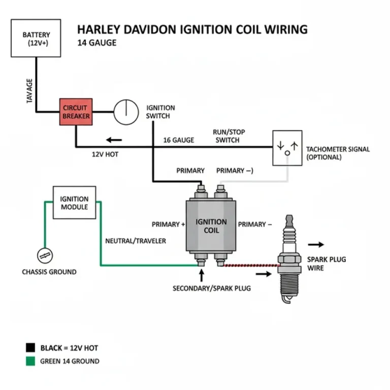 harley davidson coil wiring diagram diagram with labeled components and explanations