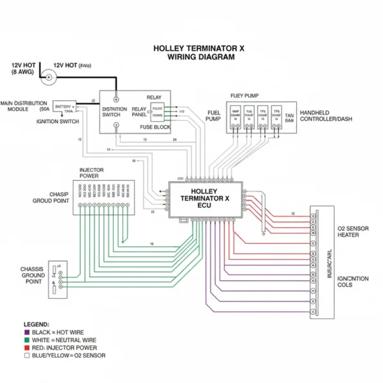 holley terminator x wiring diagram diagram with labeled components and explanations