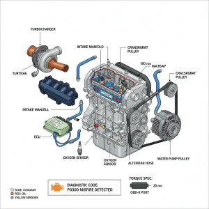 honda 1.5 turbo engine diagram diagram with labeled components and explanations