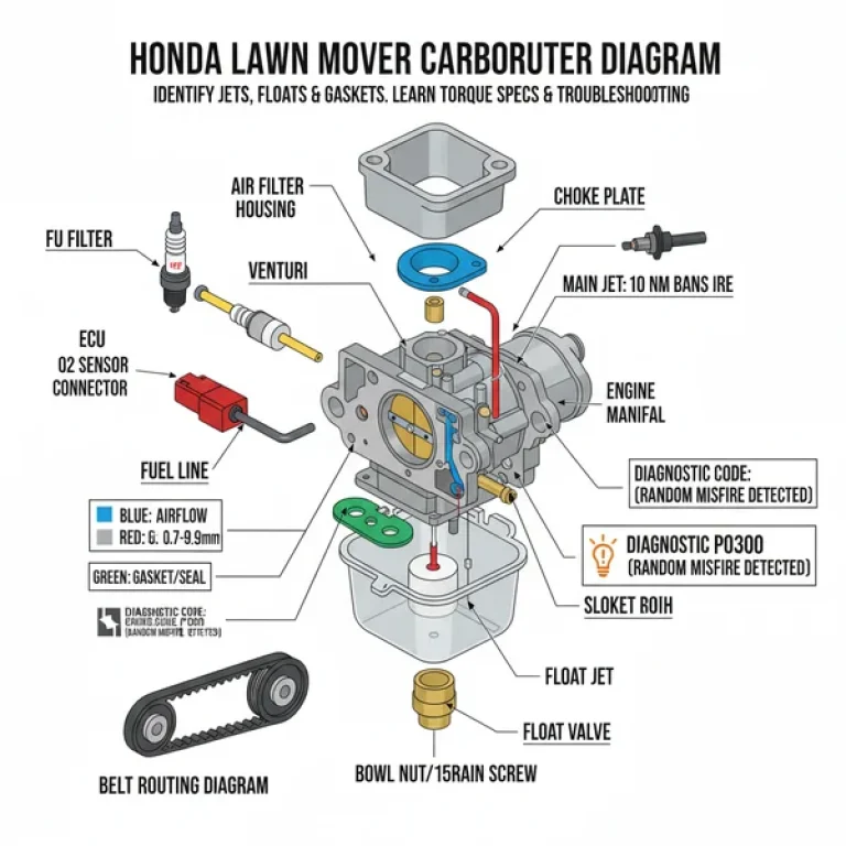 honda lawn mower carburetor diagram diagram with labeled components and explanations