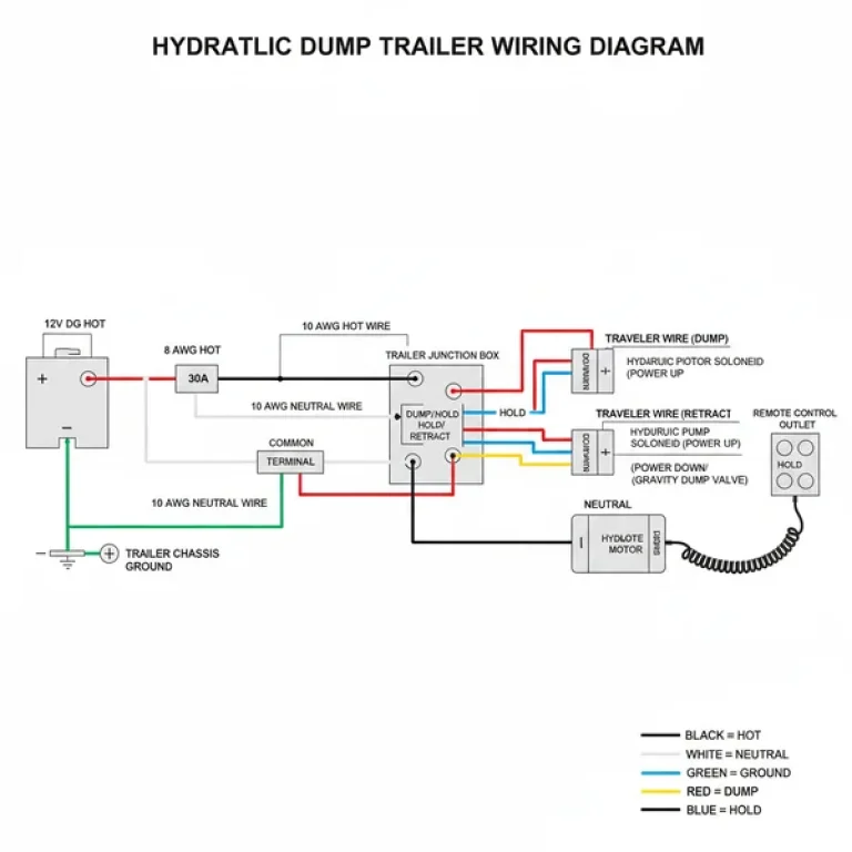 hydraulic dump trailer wiring diagram diagram with labeled components and explanations