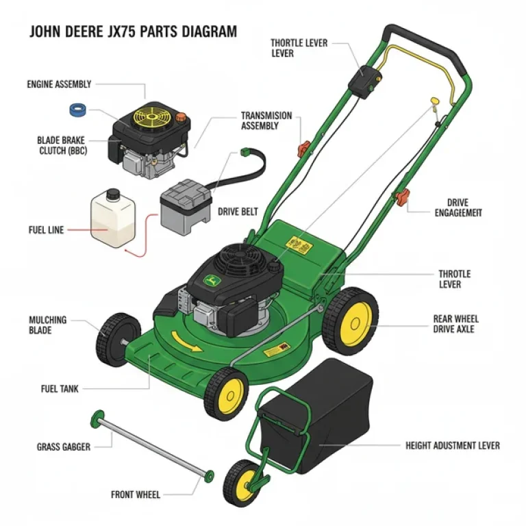 john deere jx75 parts diagram diagram with labeled components and explanations