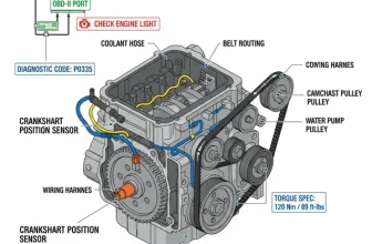 location crankshaft position sensor diagram diagram with labeled components and explanations