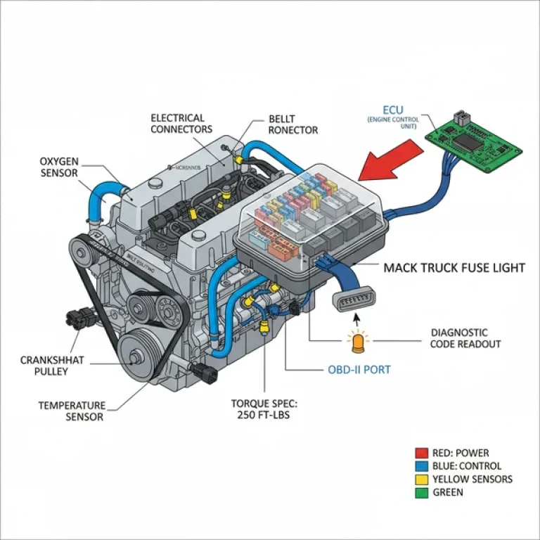mack truck fuse box diagram diagram with labeled components and explanations