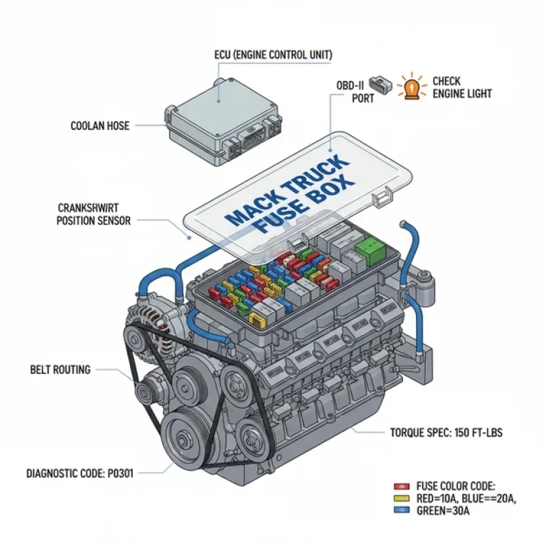 mack truck fuse box diagram diagram with labeled components and explanations