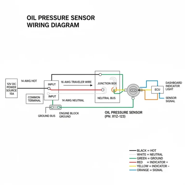 oil pressure sensor wiring diagram diagram with labeled components and explanations
