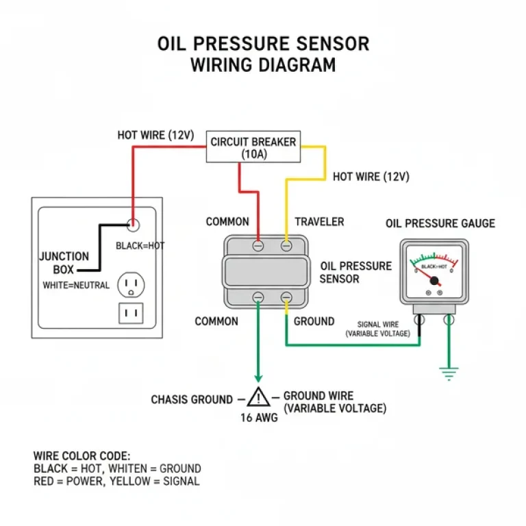 oil pressure sensor wiring diagram diagram with labeled components and explanations