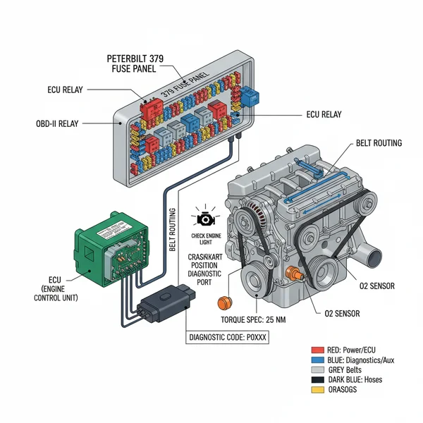 peterbilt 379 fuse panel diagram diagram with labeled components and explanations