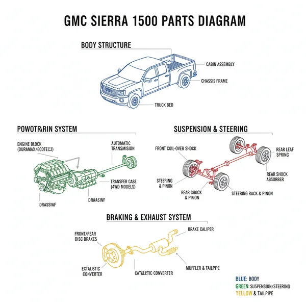 sierra 1500 gmc sierra parts diagram diagram with labeled components and explanations