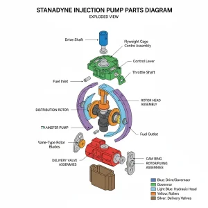 stanadyne injection pump parts diagram diagram with labeled components and explanations