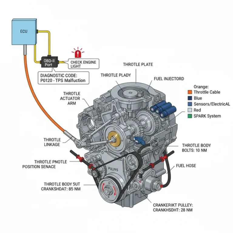 throttle linkage mercury outboard throttle cable diagram diagram with labeled components and explanations