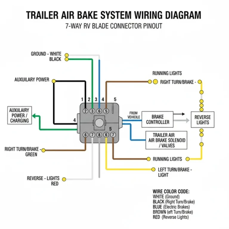 trailer air brake system diagram diagram with labeled components and explanations