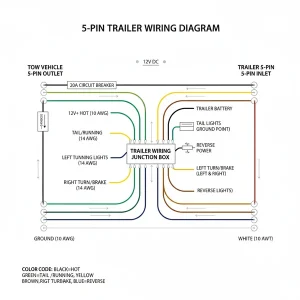 trailer wiring diagram 5 pin diagram with labeled components and explanations