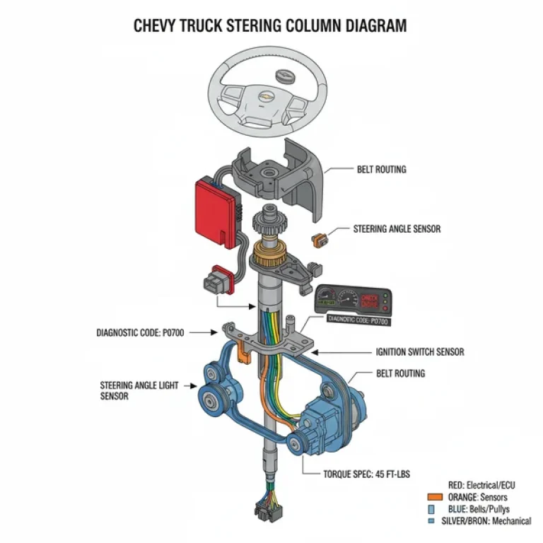 truck chevy chevy steering column diagram diagram with labeled components and explanations