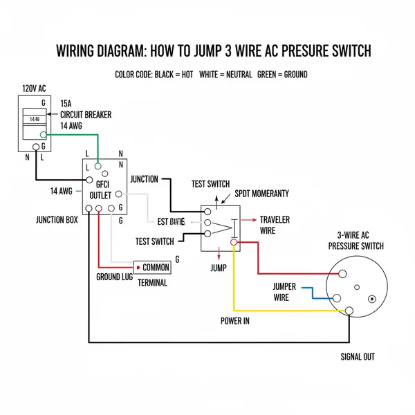 wiring diagram how to jump 3 wire ac pressure switch diagram with labeled components and explanations