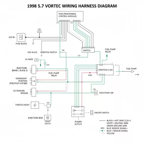1998 5.7 vortec wiring harness diagram diagram with labeled components and explanations