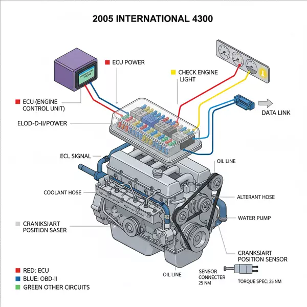 2005 international 4300 fuse box diagram diagram with labeled components and explanations