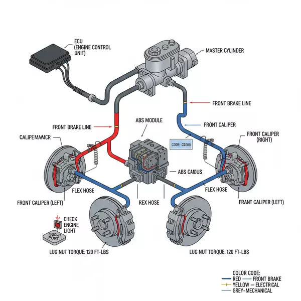 2005 silverado brake line diagram diagram with labeled components and explanations
