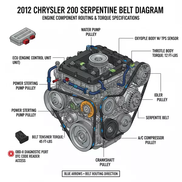 Chrysler 200 Serpentine Belt Diagram: Routing & Replacement