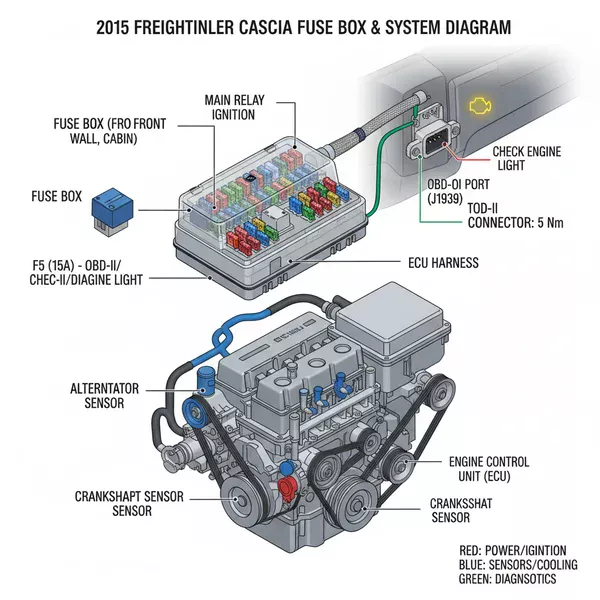 2015 freightliner cascadia fuse box diagram diagram with labeled components and explanations