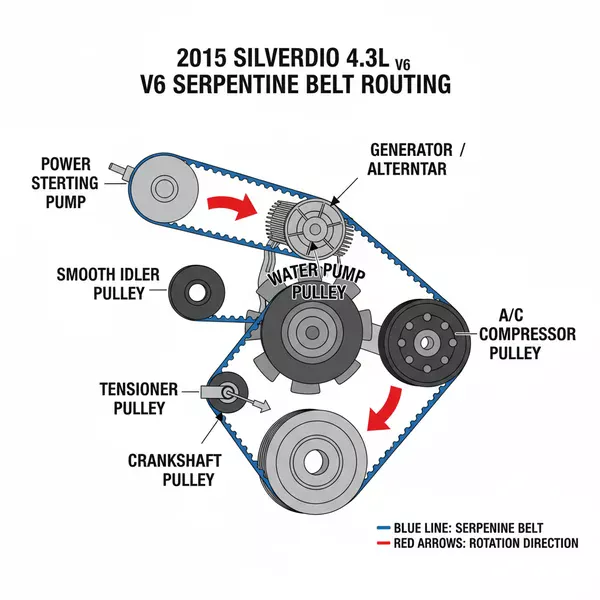 2015 silverado 4.3 belt diagram diagram with labeled components and explanations