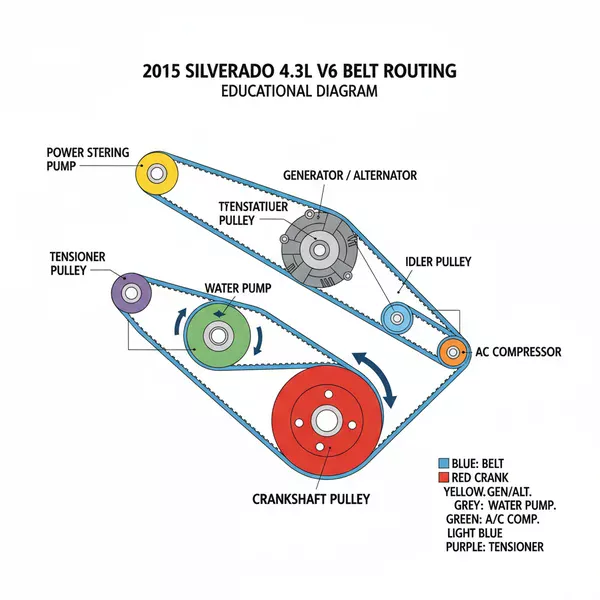 2015 silverado 4.3 belt diagram diagram with labeled components and explanations