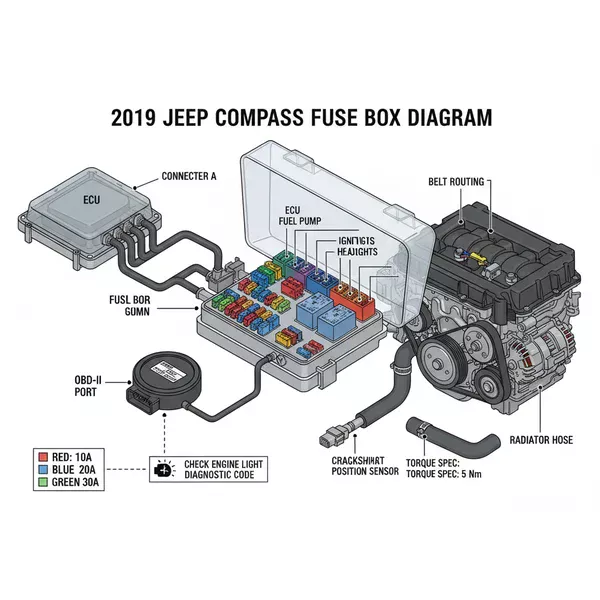 2019 jeep compass fuse box diagram diagram with labeled components and explanations