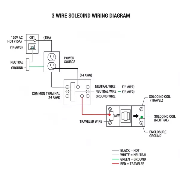 3 wire solenoid wiring diagram diagram with labeled components and explanations
