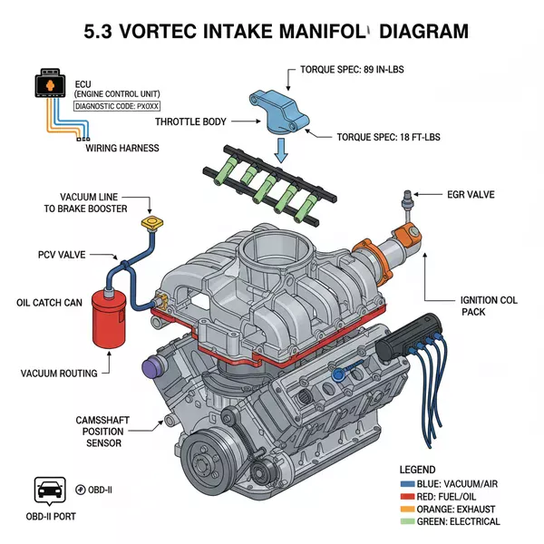 5.3 vortec intake manifold diagram diagram with labeled components and explanations