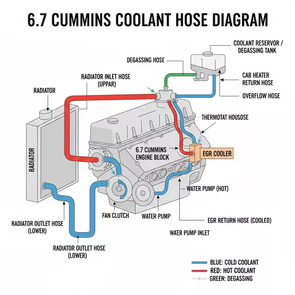 6.7 Cummins Coolant Hose Diagram: Identify System Layout