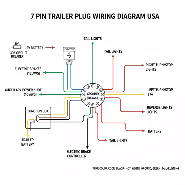 7 pin trailer plug wiring diagram usa diagram with labeled components and explanations