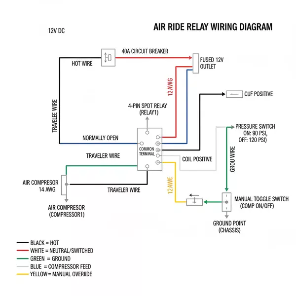 air ride relay wiring diagram diagram with labeled components and explanations
