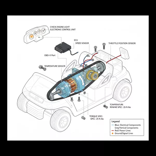 club car golf cart parts diagram diagram with labeled components and explanations