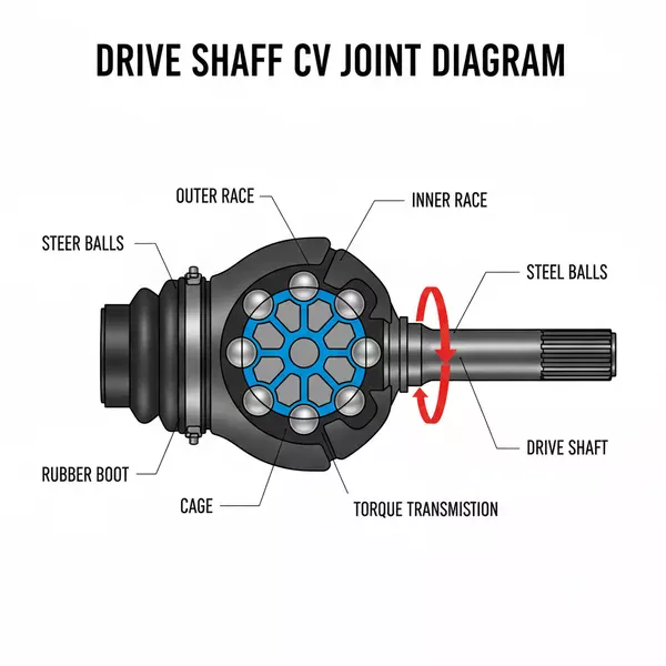 drive shaft cv joint diagram diagram with labeled components and explanations