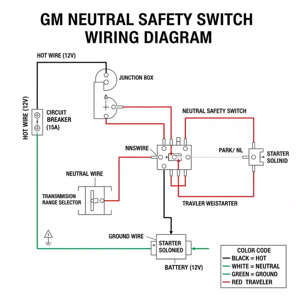 gm neutral safety switch wiring diagram diagram with labeled components and explanations