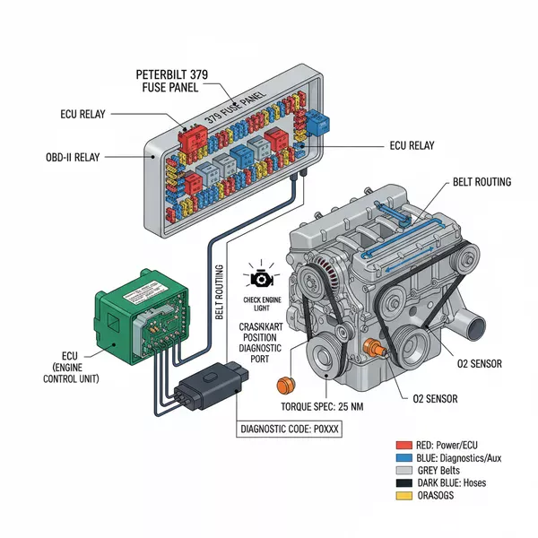 peterbilt 379 fuse panel diagram diagram with labeled components and explanations