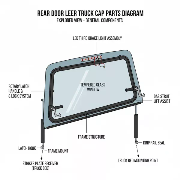 Rear Door Leer Truck Cap Parts Diagram: Repair & ID Guide