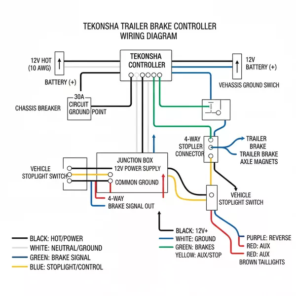 tekonsha brake controller wiring diagram diagram with labeled components and explanations