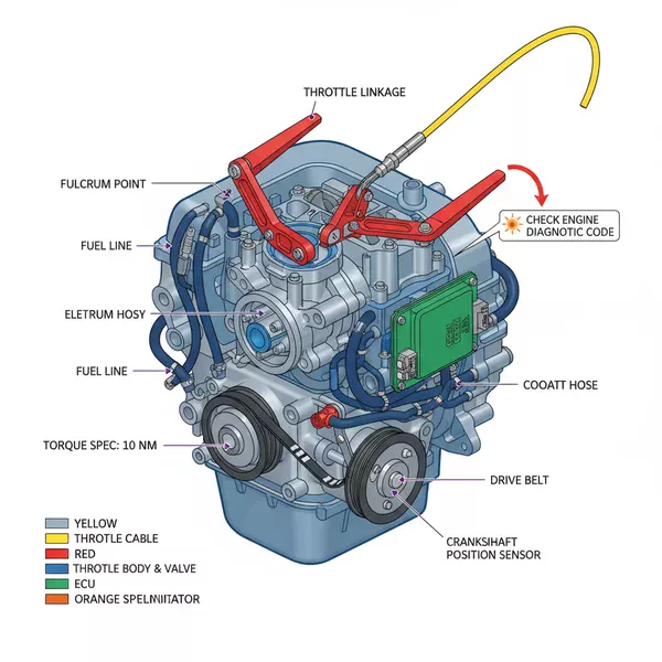 throttle linkage mercury outboard throttle cable diagram diagram with labeled components and explanations