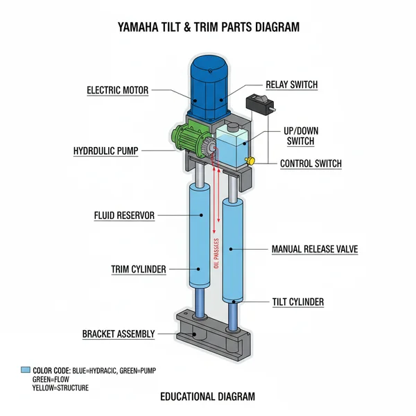 yamaha tilt and trim parts diagram diagram with labeled components and explanations