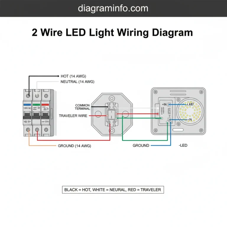 2-wire led light wiring diagram diagram with labeled components and explanations