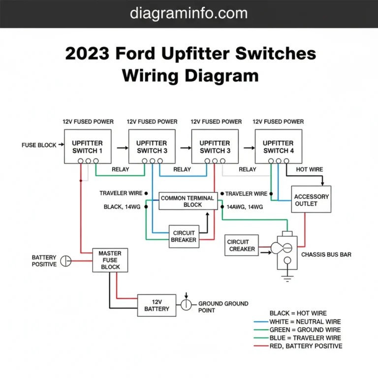 2023 ford upfitter switches wiring diagram diagram with labeled components and explanations