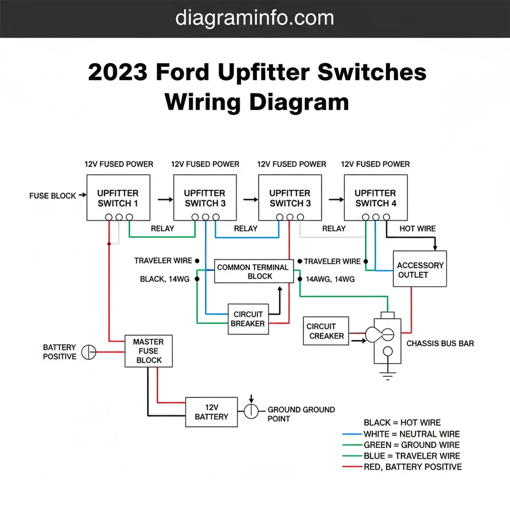 2023 ford upfitter switches wiring diagram diagram with labeled components and explanations