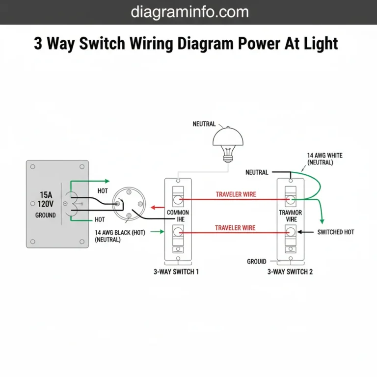 3-way switch wiring diagram power at light diagram with labeled components and explanations