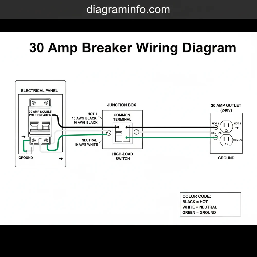 30 amp breaker wiring diagram diagram with labeled components and explanations